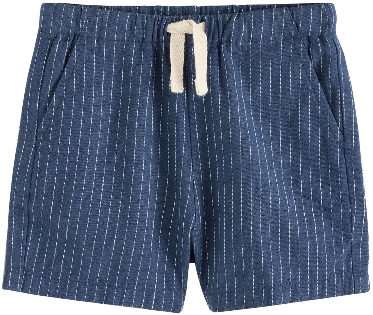 Next - Jongens - Short met elastische taille van linnenmix - Blauw