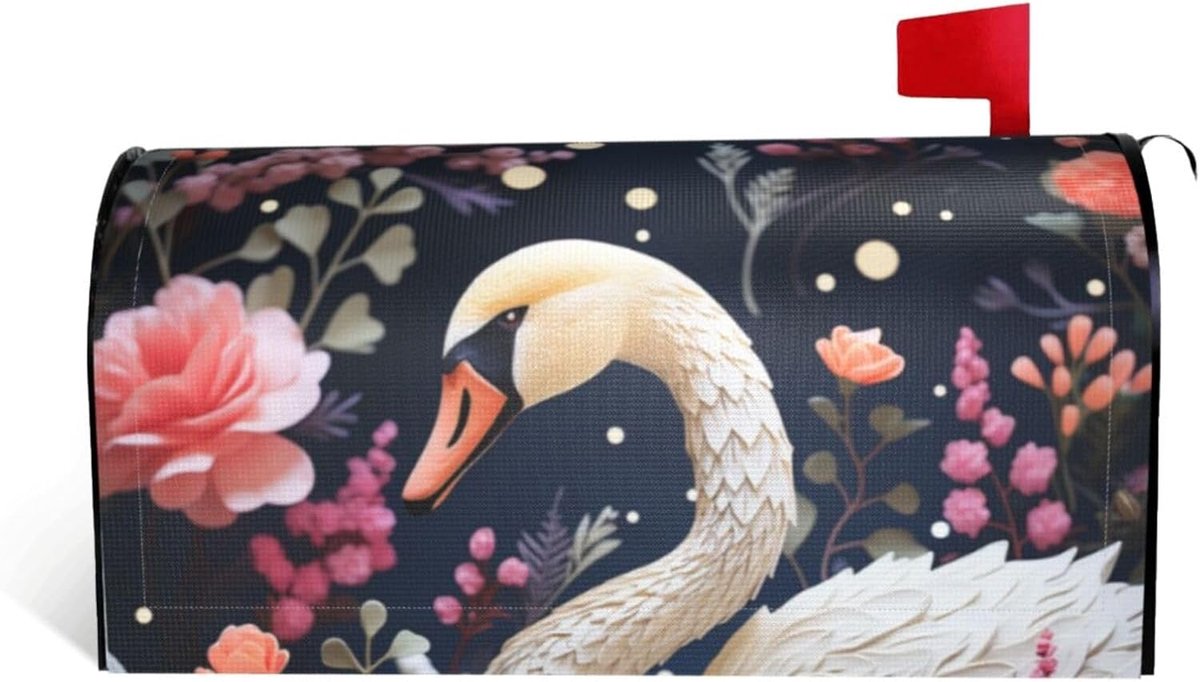 Brievenbus Cover - Brievenbus Wrap - Brievenbus Decoreren - Magnetische Bevestiging - 25.5 x 21 inch - Zwart