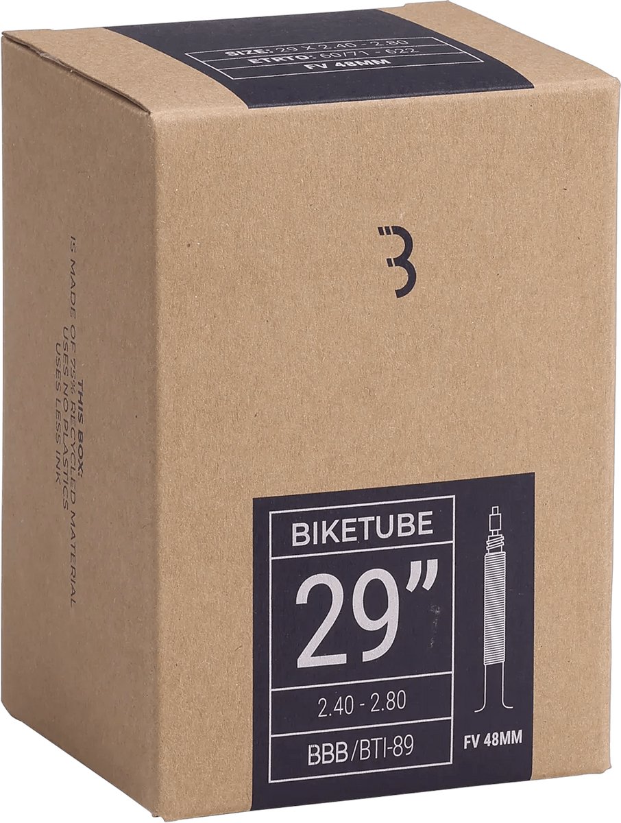 BBB Cycling - Binnenband Stadsfiets 28 Inch - Presta / Frans ventiel 33 mm - Geschikt voor bandenmaat: 30/43-622/630 - Fietsband - BTI-82