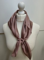 Vierkante dames sjaal Hildegard-effen oud roze old rose-uni-neksjaal-halssjaal-70x70