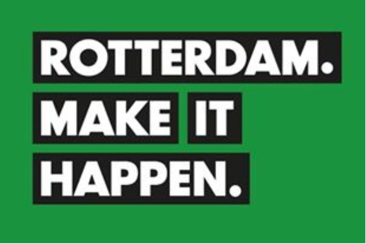 Metalen wandbord 20 x 30 cm - Rotterdam Make it Happen - Mancave - Kroeg - Café