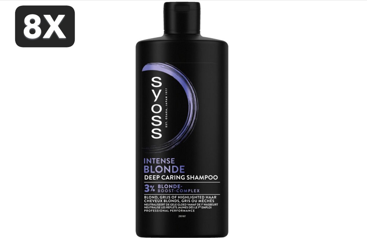 8 x Syoss - Shampoo - Intense Blond - 440ml