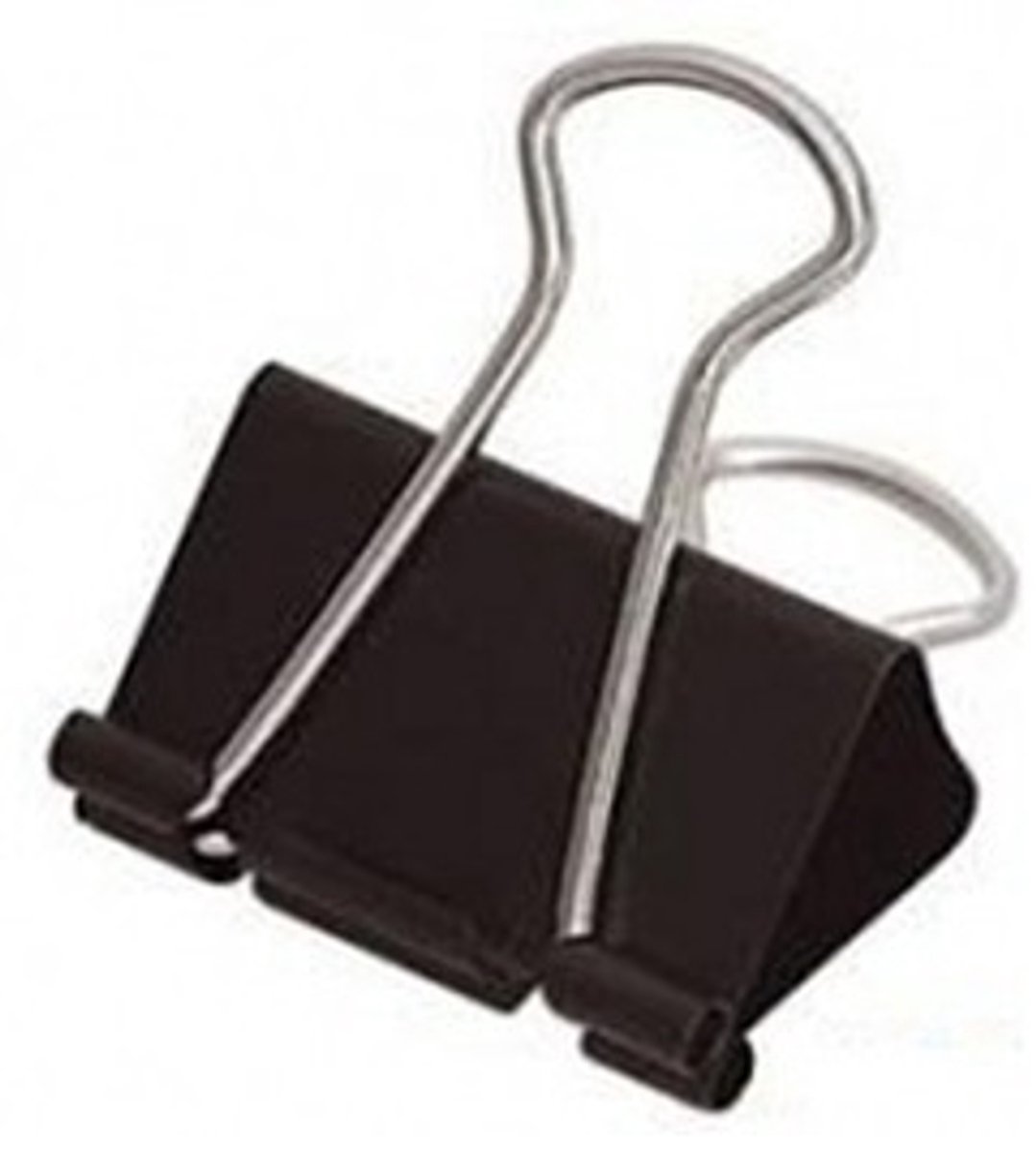 Foldback clip 15mm zwart (12 stuks)