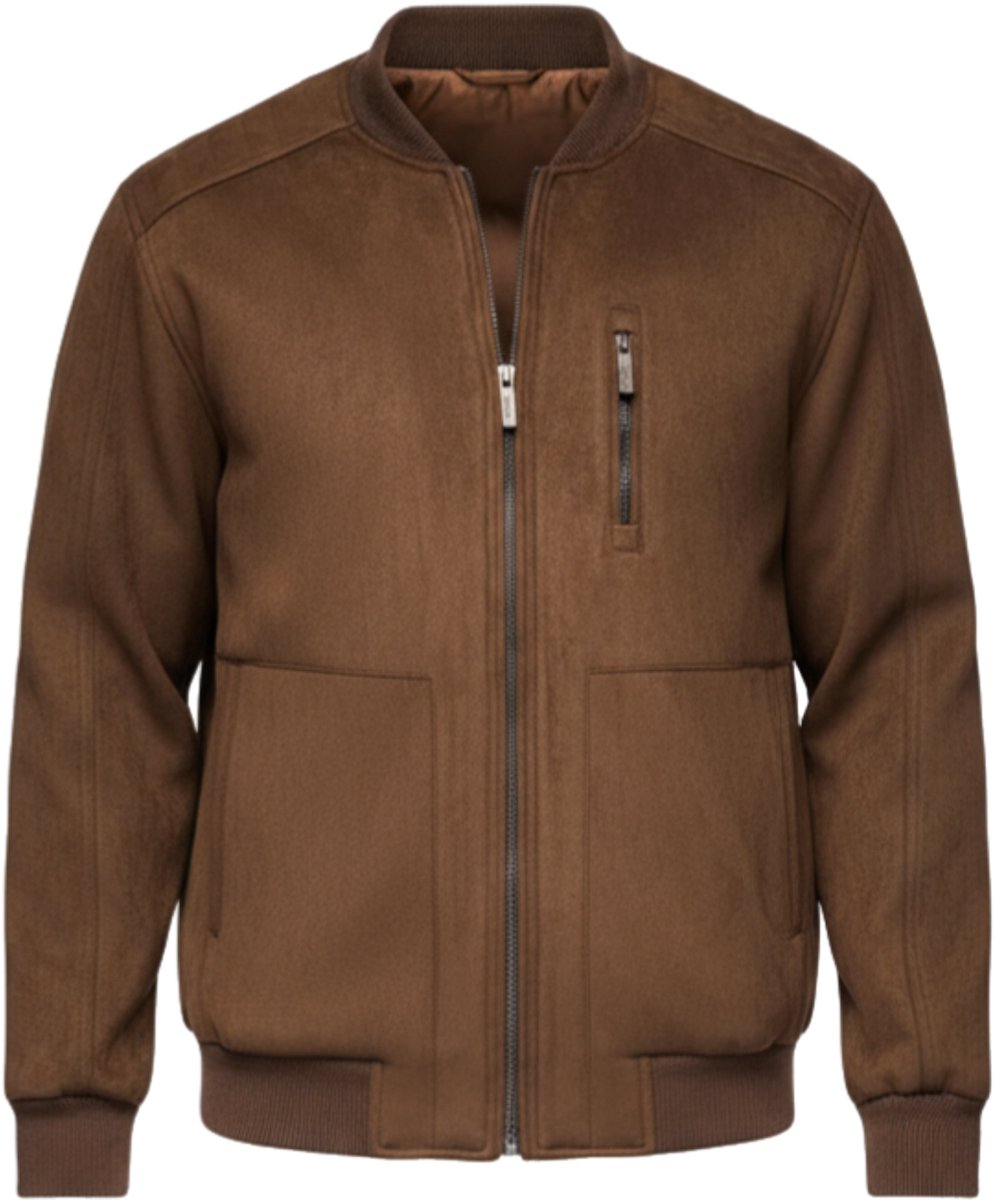 OMBRE Jas - Rits - Effen Karamel L