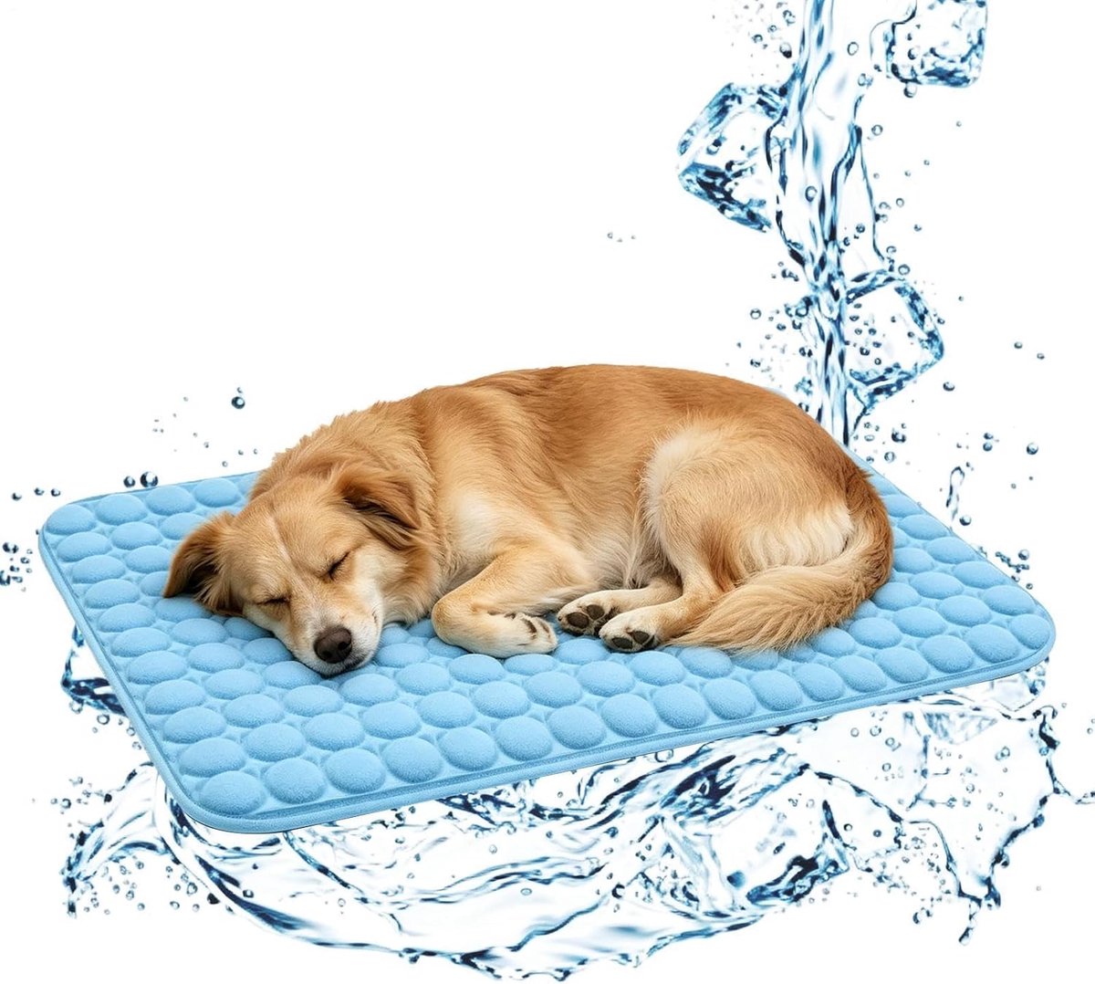 XL 100 x 70 CM Koelmat Voor Huisdieren | Ademend Zacht Rusttapijt Kattenkoelkussen | Opvouwbaar En Wasbaar | Voor Honden & Katten | Geschikt Voor Kittenmand Vloer Bank Thuis En Reizen | Verkoelend Comfortabel Zomer Accessoire| Cyslmuk®