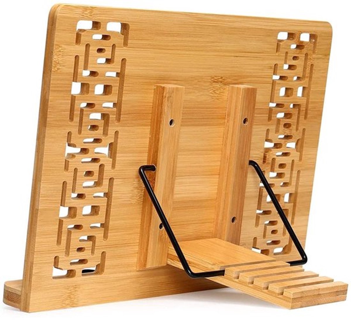 OmGoods - Dailygoody - Bamboe Boek Stand - Verstelbare Boekhouder - Elegant Design