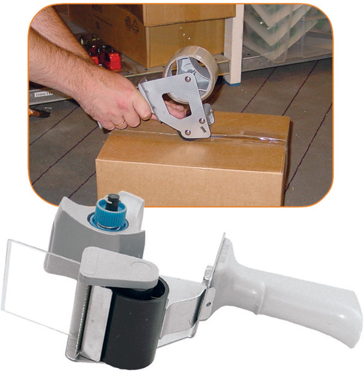 Handdozensluiter Max. 50 mm – Verpakkingstapedispenser voor Verpakkingstape – TOOLTECH