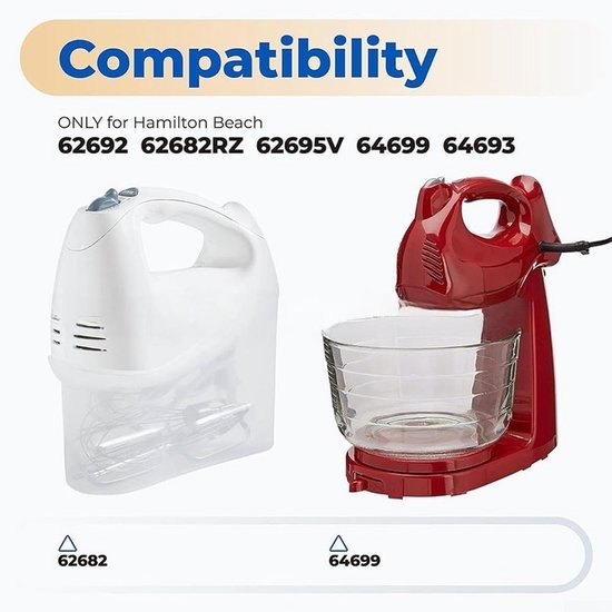 Mixer kloppers - Keuken accessoires - Beslag maken - Roestvrij staal - 2 stuks - Zilver — afbeelding 2
