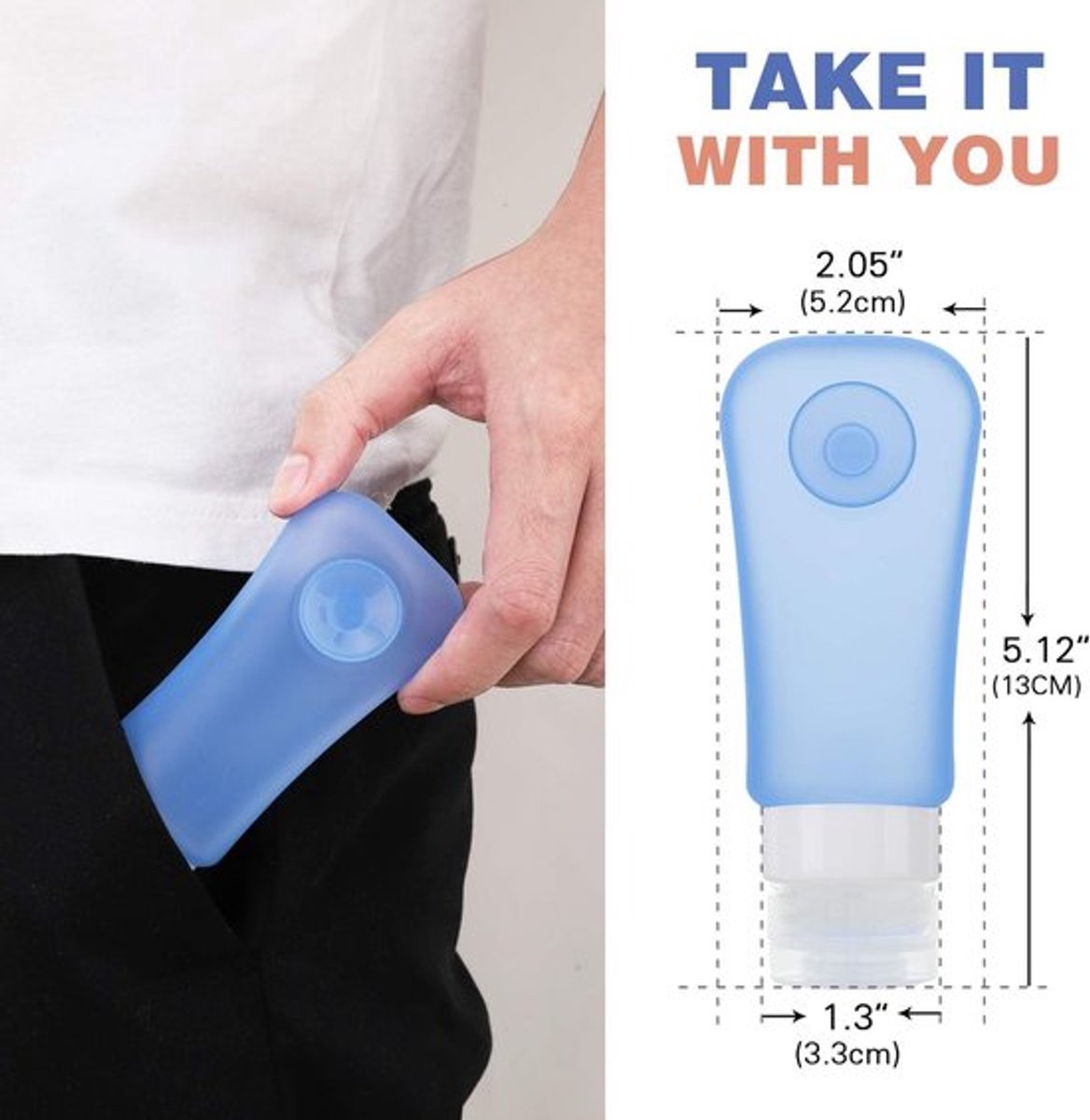 IMstore - Refillable Travel Bottles - Silicone Reiskruik Set - 90 ml