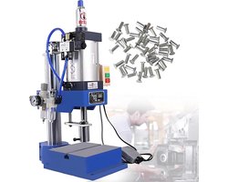Pneumatische Ponsmachine - Gatenponsmachine Tafelpers - Precisie Klinken - Dubbele Bedieningsknoppen - 200kg/300kg - Grijs