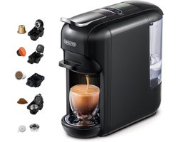 Koffiemachine - Zwart - 5-in-1 multifunctioneel - 19 bar hoge druk - Voor Thuis en Kantoor