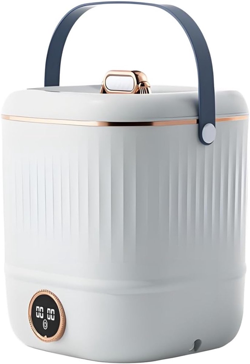Draagbare Mini Wasmachine Compacte Wasmachine Reiswasmachine Kleine Wasjes Doen Flip-Top Ontwerp 7 Liter Blauw