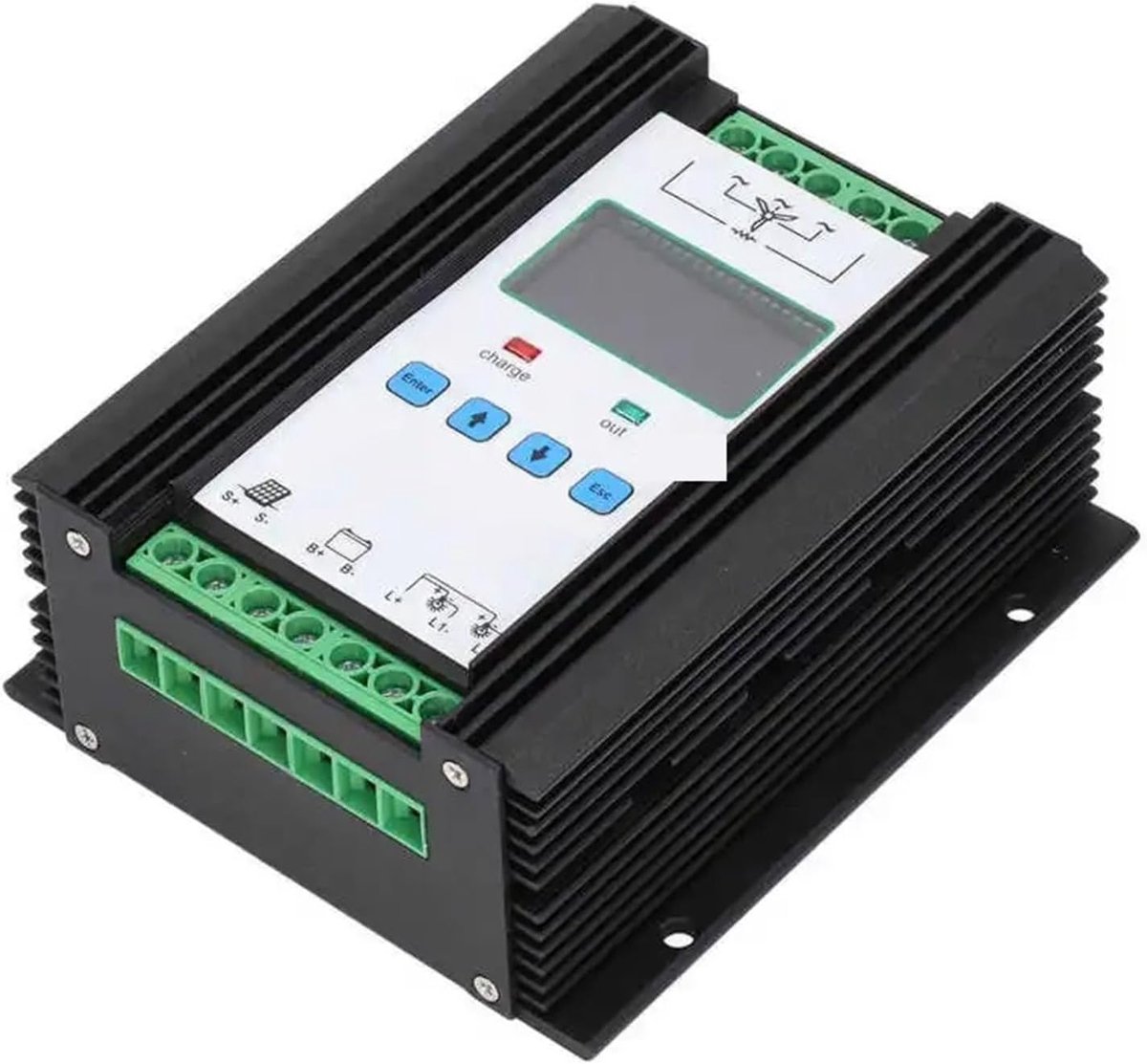 Wind Solar Controller - Hybride Regulator - Energie Beheer - Digitale Intelligente Controle - 12V 24V 600W - One Color