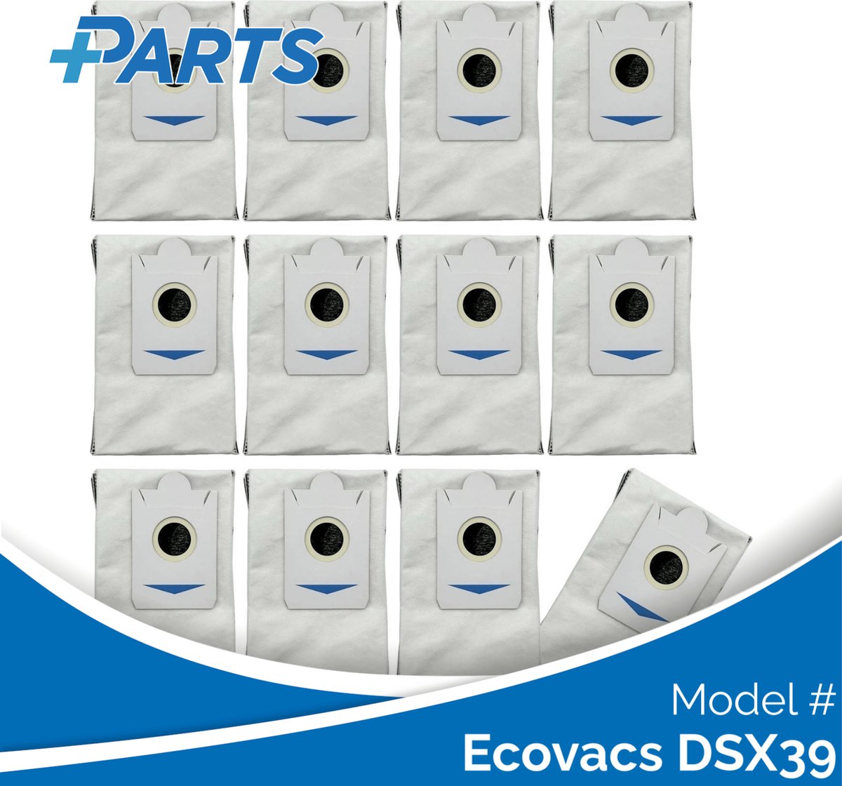 Plus.Parts Ecovacs DSX39 Stofzakken (12 Stuks, Plus.Parts® alternatief voor DDB030025) Overig