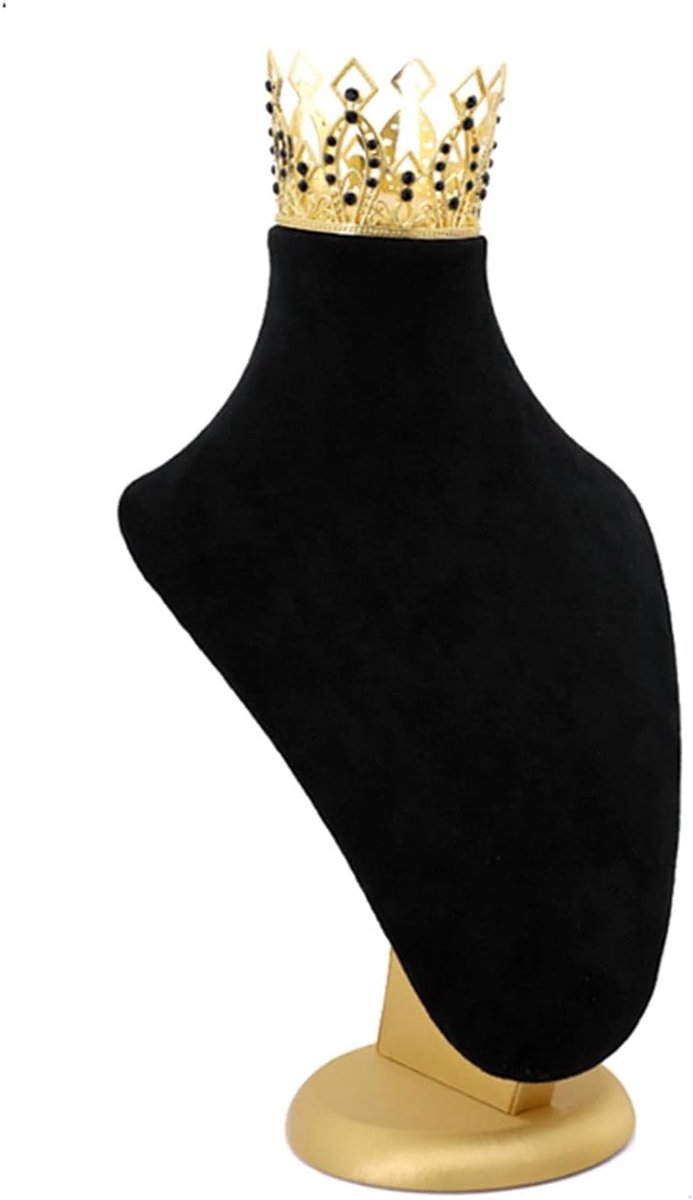 Sieraden Display - Hanger Standaard - Winkel Presentatie - Luxe Fluweel - 35.5x14x21cm - Grijs
