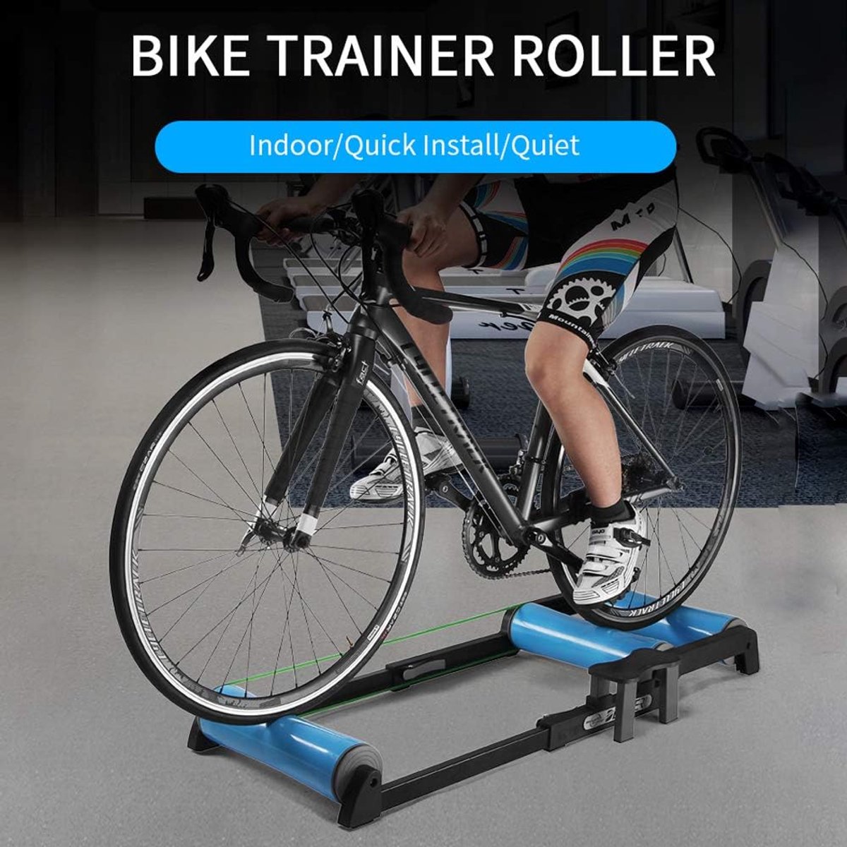 Fiets Trainingsroller - Indoor Trainer - Wielertraining Binnen - Stil En Stabiel - 26-29 Inch - Zwart