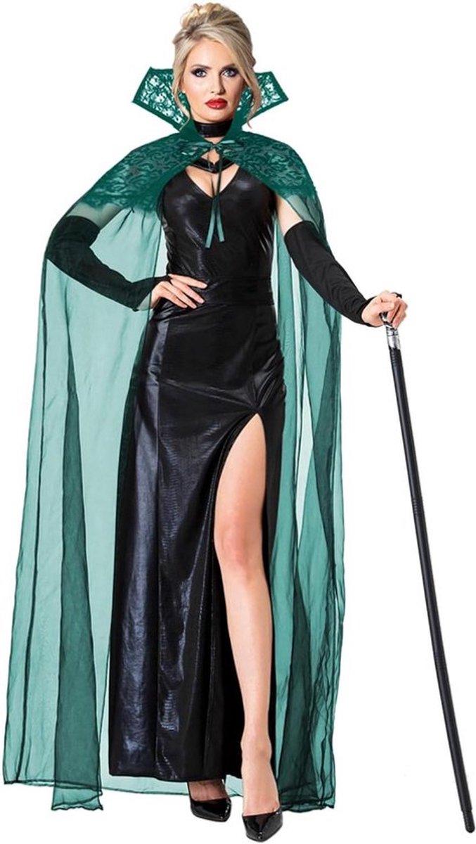 Vampiercape met gothic-kraag en kanten details voor - Allecto Plus