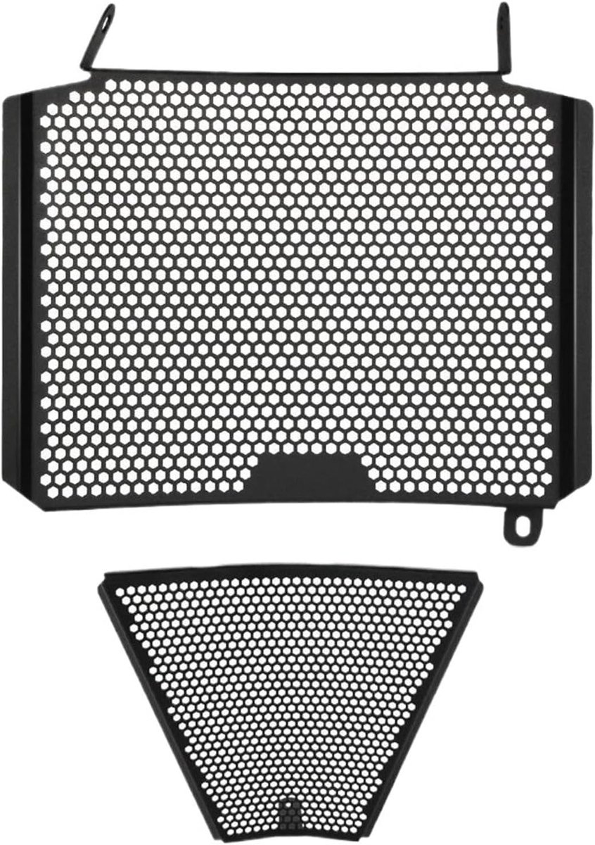 Motorfiets Radiatorbescherming - Radiator Grille Cover - Motor Beschermen - Slagvast Aluminium - 1 x 1 x 1 cm - Zwart