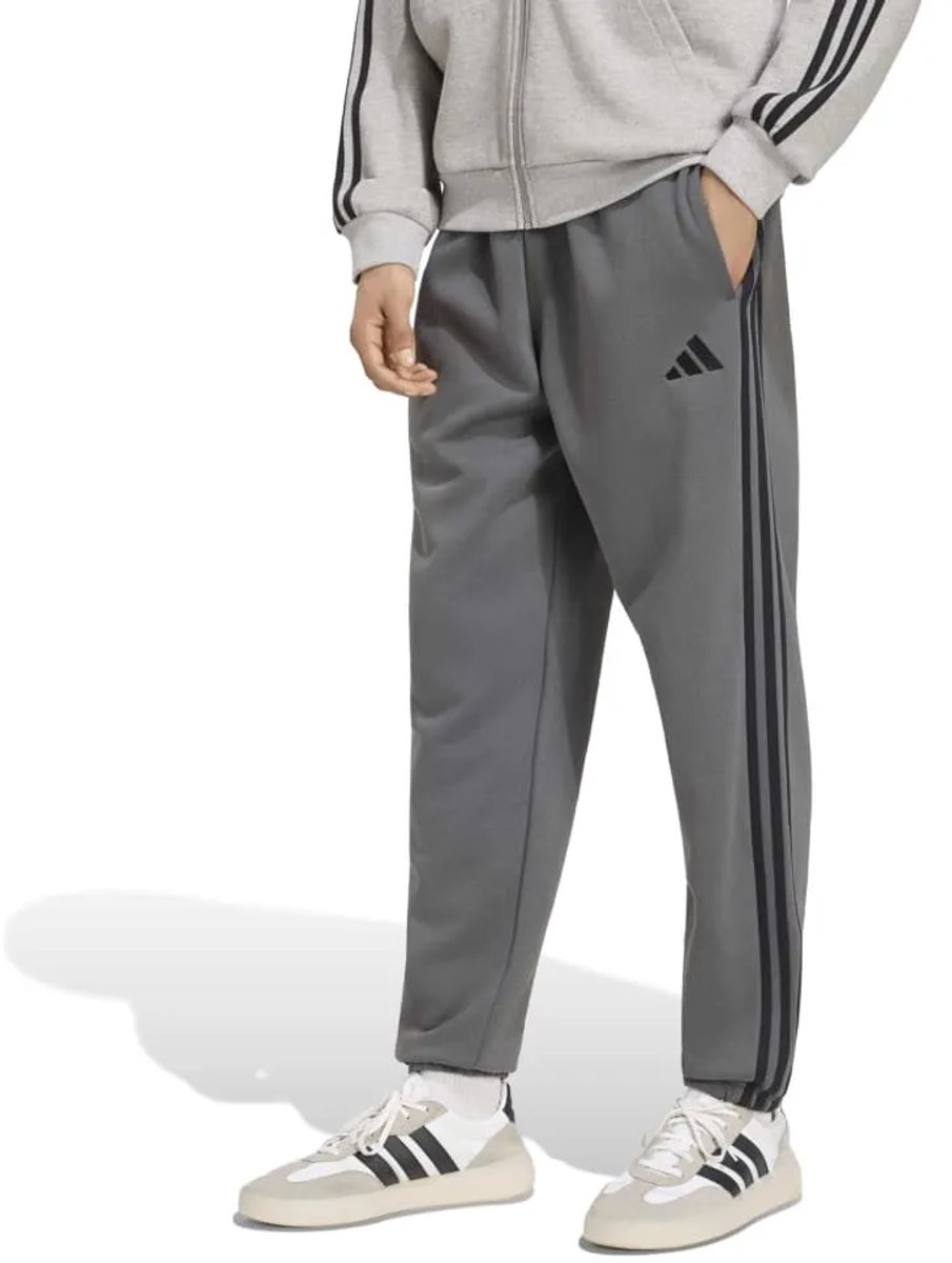 Adidas Essentials 3 Stripes Fleece Tapered Cuffed Joggers M Regular Man Zwart
