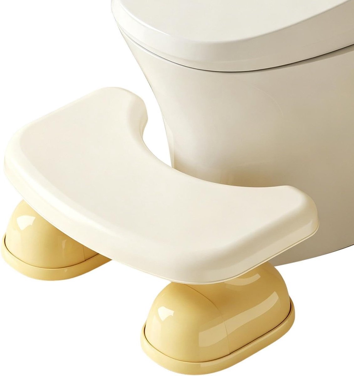 Toiletkruk - Poepkruk riser - Comfortabel poepen - Ergonomisch ontwerp - 39.5x25x16.5cm - Geel