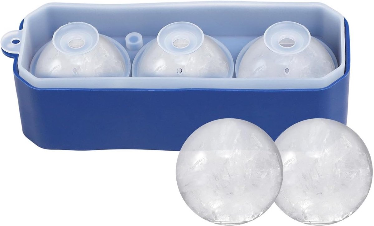 IJsballen Maker - Ronde ijsvorm - Drankjes Koelen - Langzaam Smeltend - 91g - Blauw