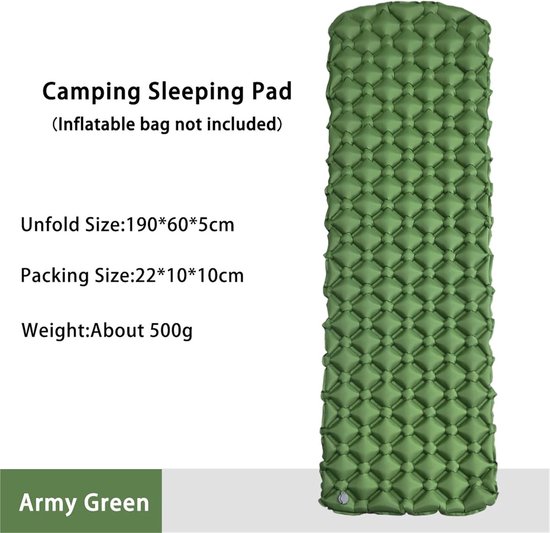 VHV Slaapmat - Slaapmat Zelfopblazend - Luchtbedden - Opblaasbaar Campingmatras Voor In De Ten - Opvouwbaar Campingbed, Slaapmat, Picknickdeken, Reismatras, Uitrusting Voor Gebruik In Buitententen - Geel van Vhv — afbeelding 2