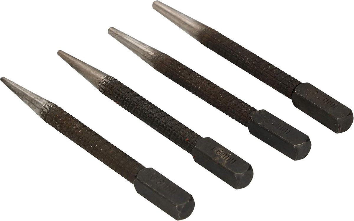 Nagelverzinkset - Verzinkboren set - Precisie werkzaamheden - 4 Delige set - 100 mm - Chroom