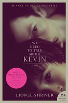 Boekcover van 'We Need to Talk About Kevin' met twee kindergezichten en de tekst 'Winner of the Orange Prize'.