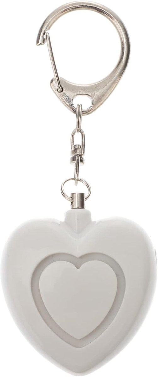 Persoonlijk Alarm - Veiligheidssleutelhanger - Snelle Hulp - Met LED Lampje - 4x3.5x2CM - Wit