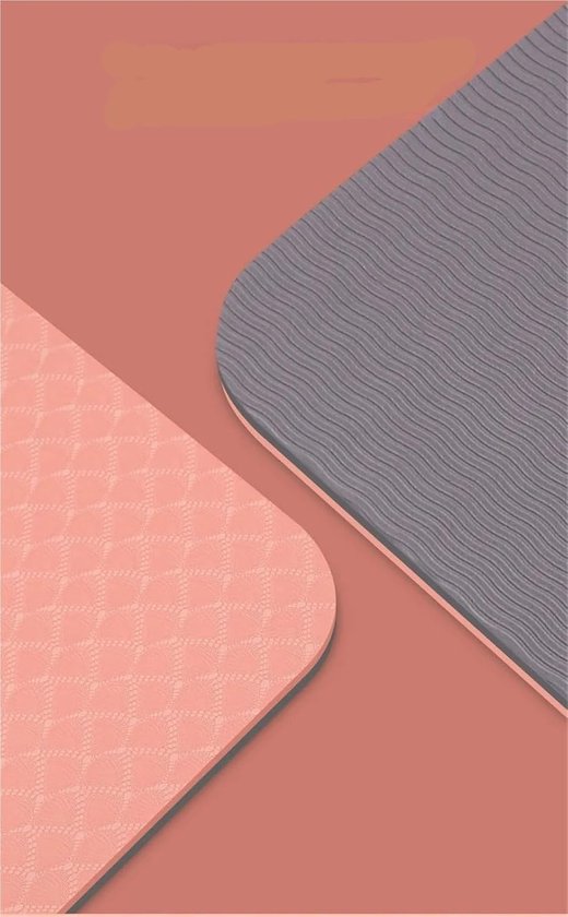 Yogamat - Vloermat Gymnastiek - Sport en Fitness - Extra Dik Antislip - 183 x 66 cm - Roze van Yogamat — afbeelding 5