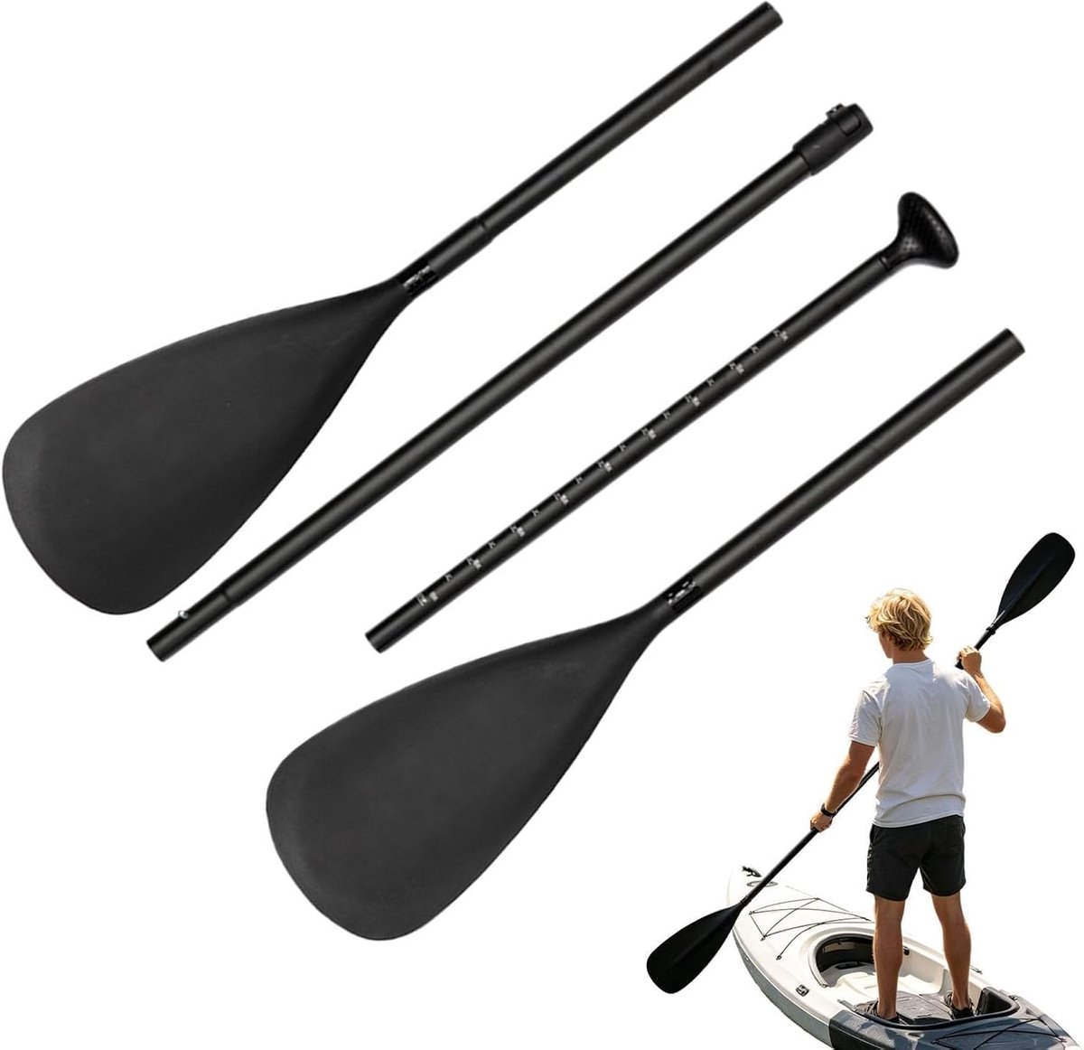 Kajakpeddel - Kano peddel - Watersport avontuur - Verstelbare lengte - 85 x 22.6 x 8 cm - Niet gespecificeerd
