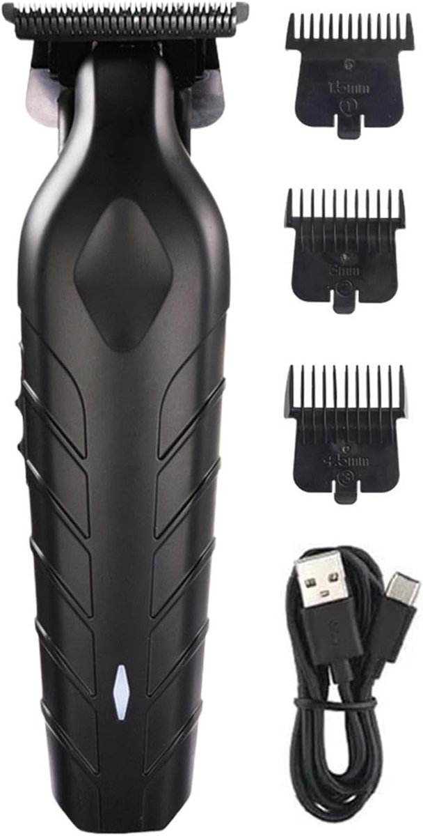 Oplaadbare Haar Trimmer - Baard Clipper - Persoonlijke Verzorging - Ergonomische Grip - 15 cm - Zwart