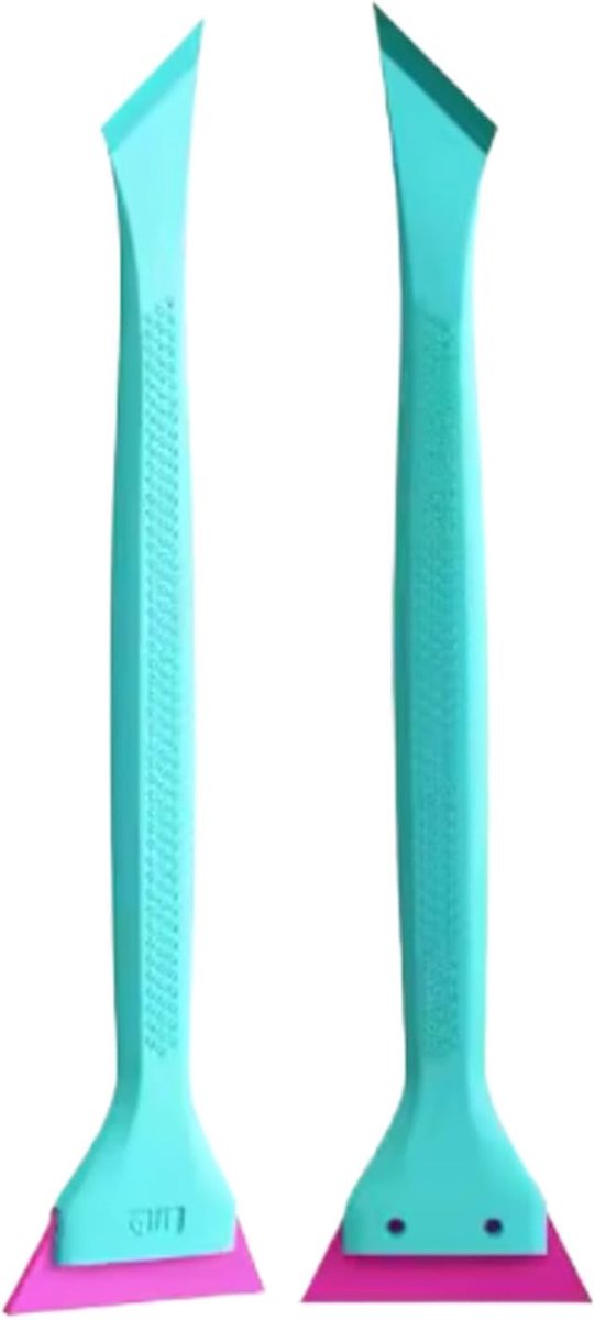 Raamfolie Trekker - Aanbrengschraper Folie - Glad Maken Folie - Ergonomisch Ontwerp - 24x5x2 cm - Blauw