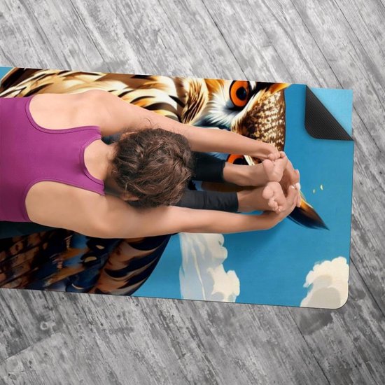 Yogamat handdoek - Antislip doek - Warme yoga - Sneldrogend materiaal - 185 x 68 cm - Veelkleurig van Yogamat — afbeelding 3