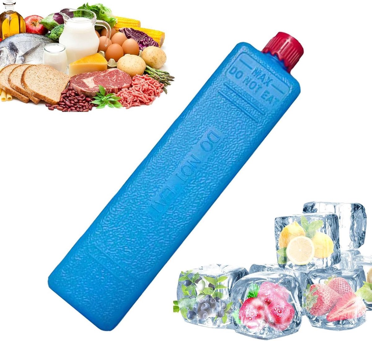 IJsblok Koelbox - Koelblok Herbruikbaar - Eten Koel Houden - Lange Koeltijd - 200 ml - Blauw