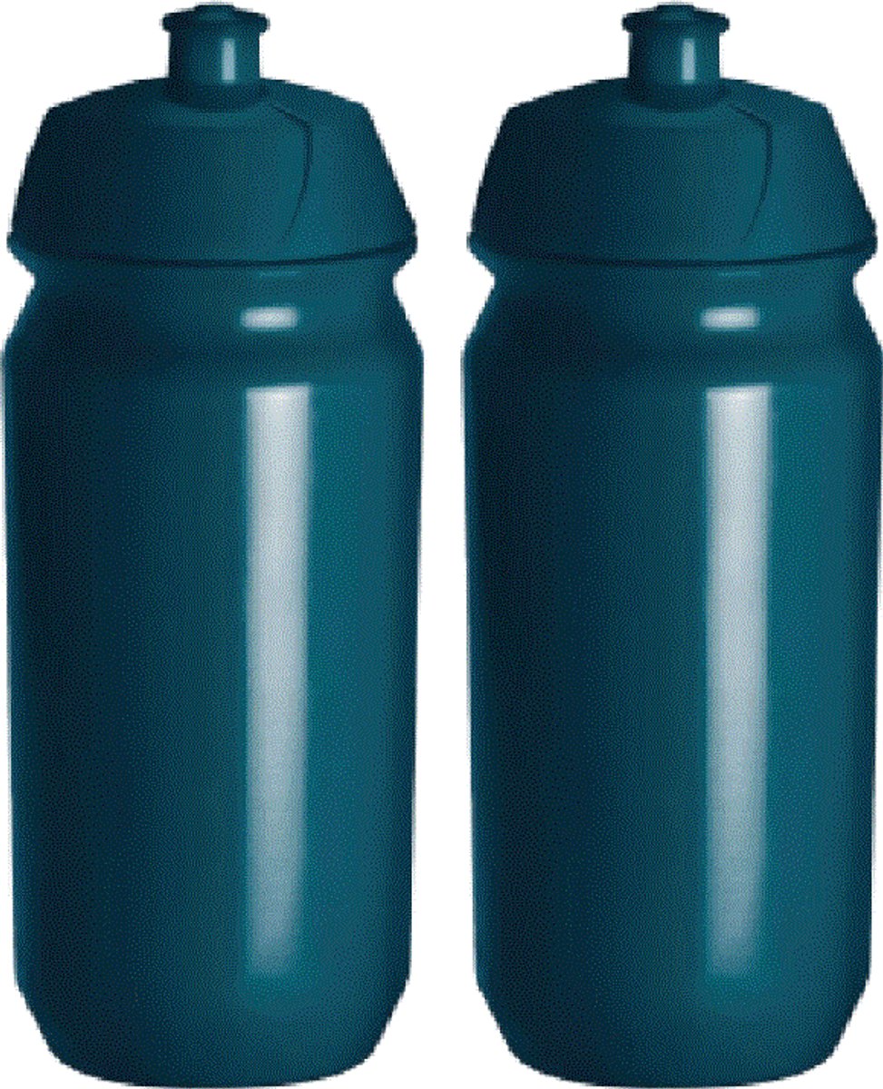 Drinkfles 2x 500 Waterfles Bidon Teal Blauw