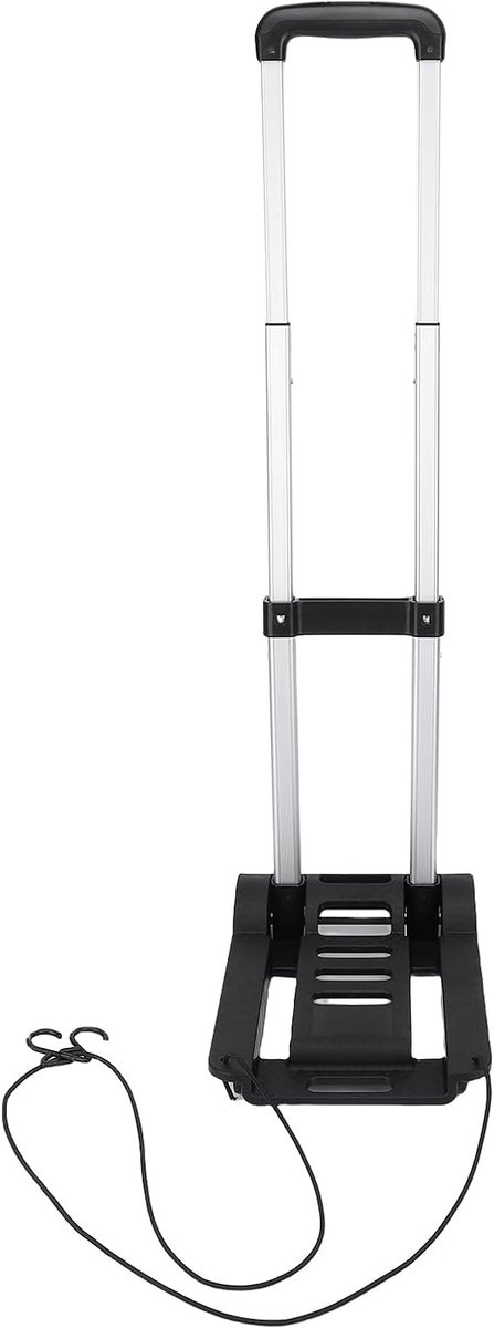 Opvouwbare Transportwagen - Draagbare Kar - Boodschappen Doen - Verbeterde Stabiliteit - 200 lbs Laadvermogen - Zwart