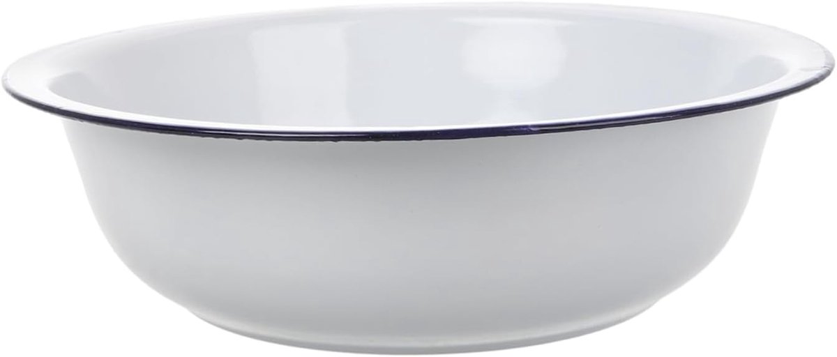 Grote Mengkom - Waskom Keuken - Groenten Wassen - Verdikt Emaille - 30 cm - Wit