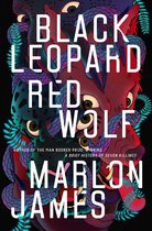 Boekomslag van Black Leopard, Red Wolf met psychedelische wezens en planten.