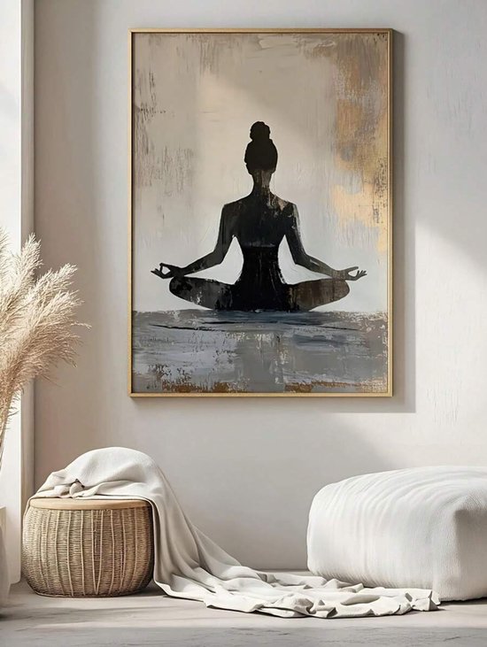Yoga Positie Canvas - Wanddecoratie Kunstprint - Woonkamer Decoreren - Hoge Resolutie Afbeelding - 70x100 cm - Frameloos — afbeelding 2