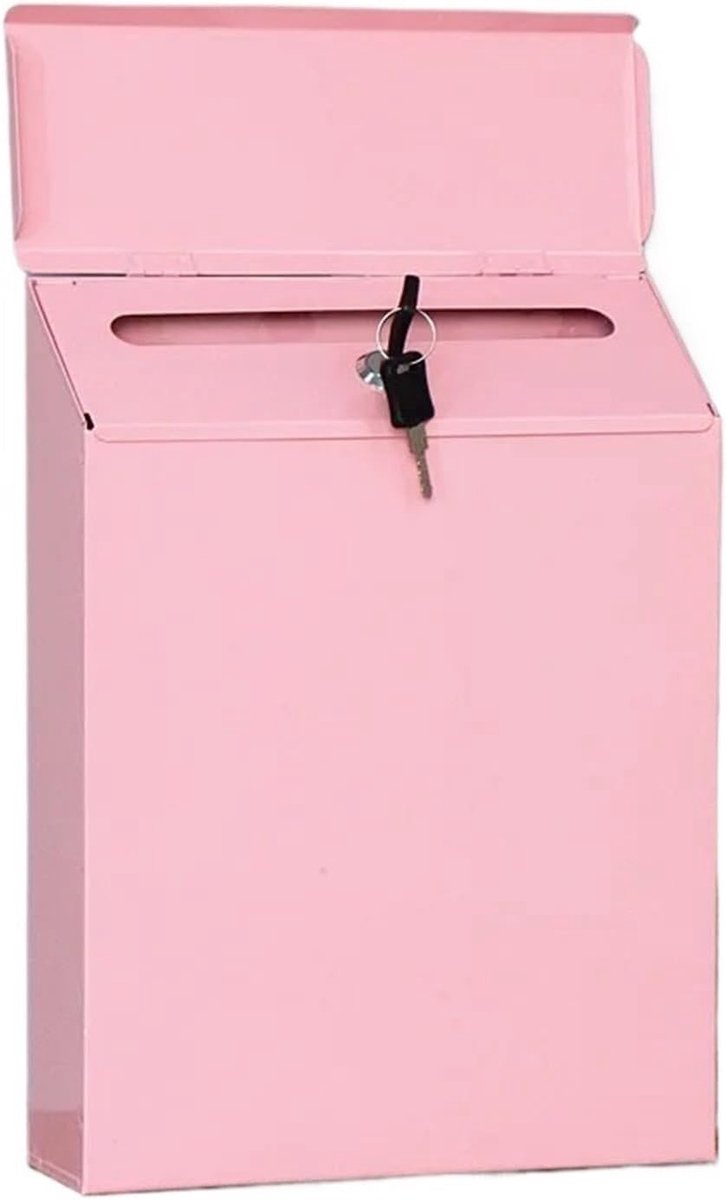 Brievenbus Wandmontage - Postbox Krantendoos - Post Ontvangen - Waterdicht Ontwerp - 30 x 23 x 6 cm - Roze