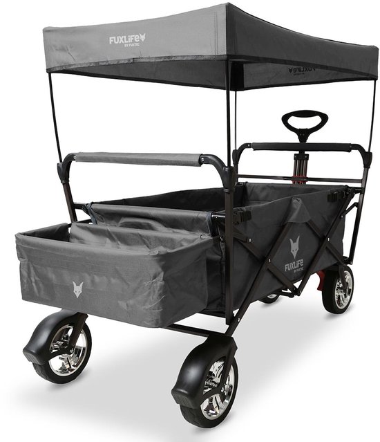 FUXLIFE by FUXTEC CT500 Bolderkar Handkar - Opvouwbaar - Grijs - Compacte Transportwagen voor Stad & Vakantie - Max. 75kg — afbeelding 3