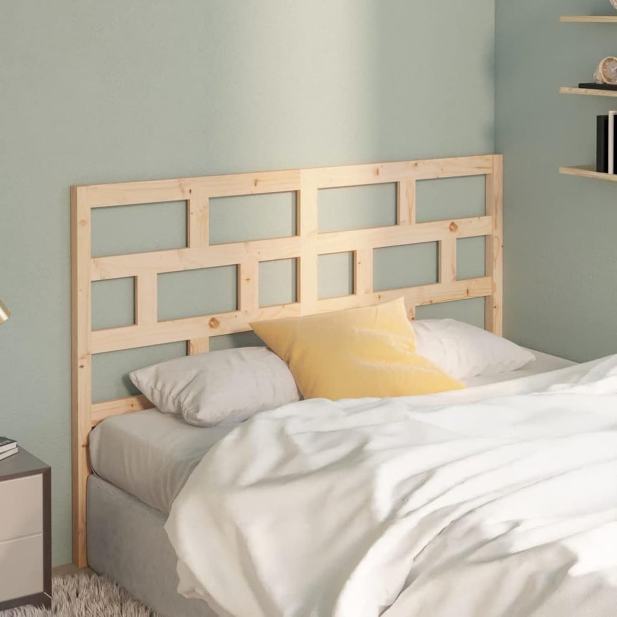 Houten Hoofdbord - Bedpaneel - Slaapkamer Decoratie - Massief Grenenhout - 100 cm Breed - Natuurlijk Hout
