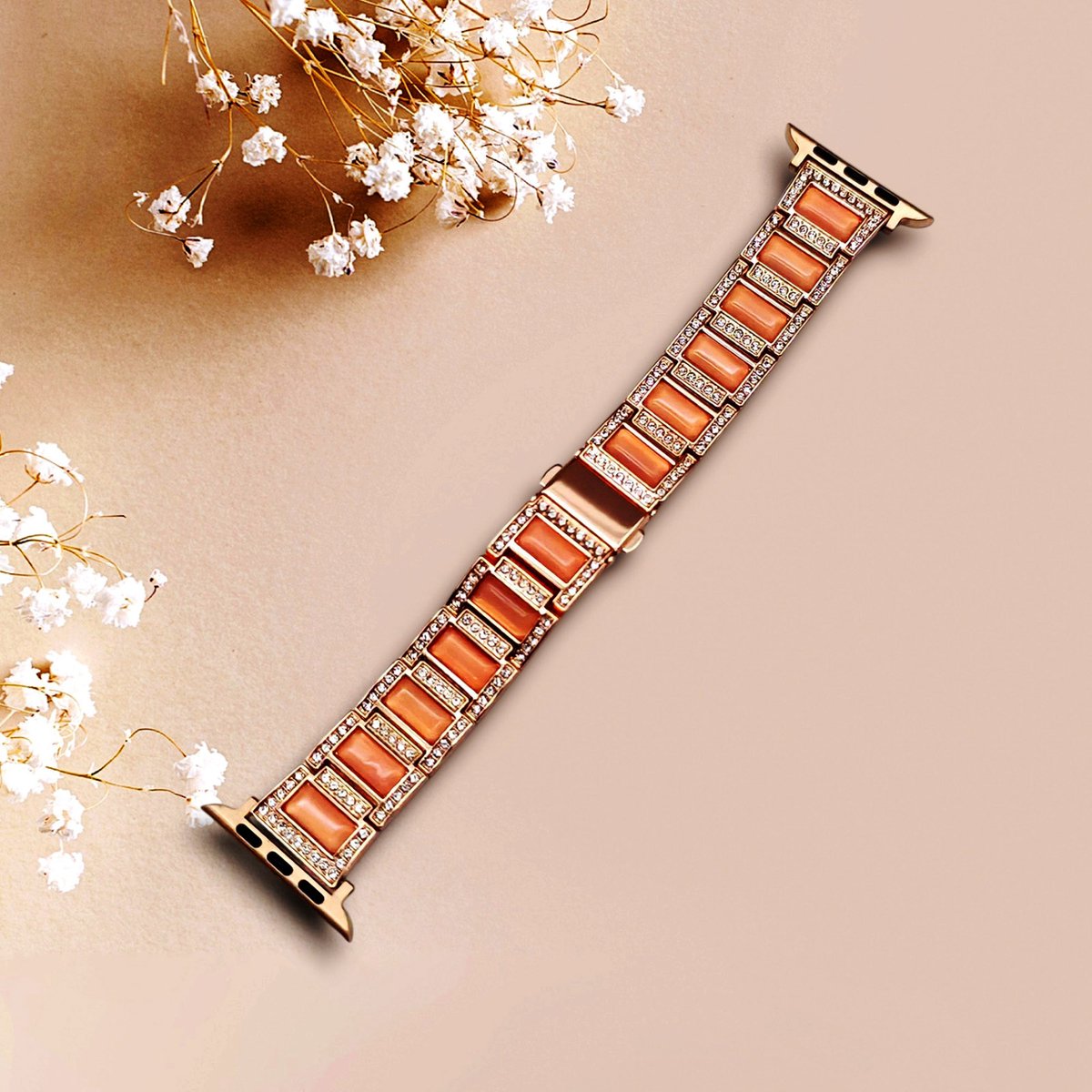 Luxe Strass Horlogebandje met Edelstenen Geschikt voor Apple Watch - 38/40/41mm
