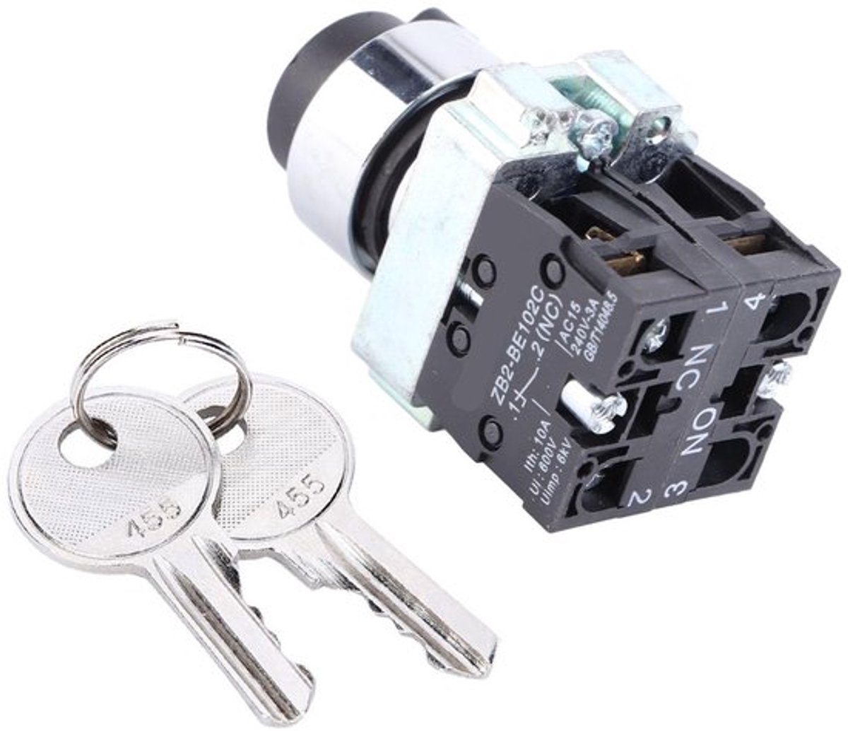 Jhubersproducts - Power Lock Sleutelschakelaar - 2 standen - Lange levensduur