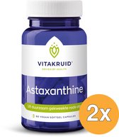 2x Vitakruid Astaxanthine Astapure® 4mg Duurzaam Gekweekte Alg (60 vega capsules)