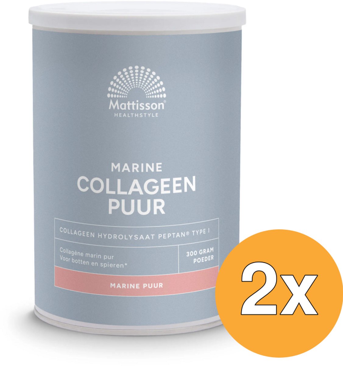2x Mattisson Marine Collageen Poeder Peptan (300 gr)