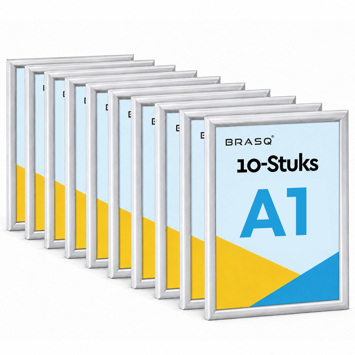 BRASQ Kliklijst A1 - Grijs - 25mm - Fotolijst - Kader - Posterlijst - Wissellijst - OMDOOS