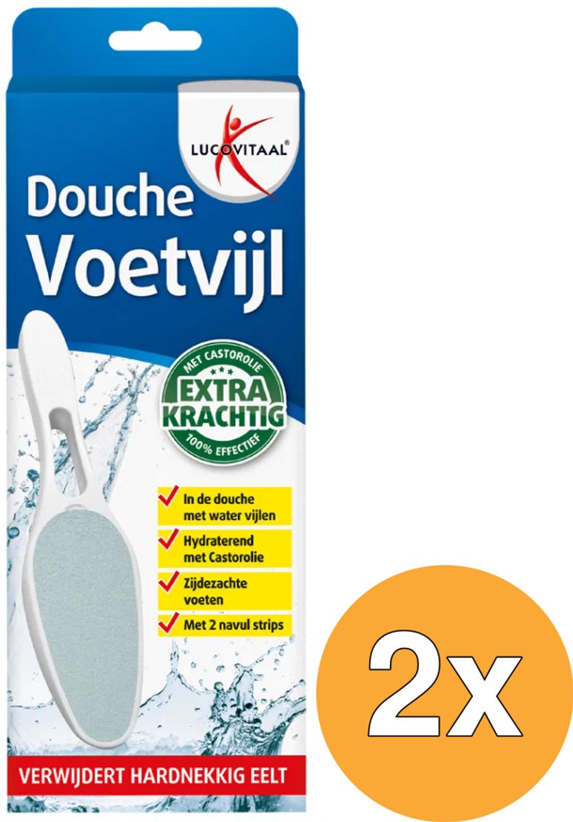 2x Lucovitaal Douche Voetvijl (1 stuk)
