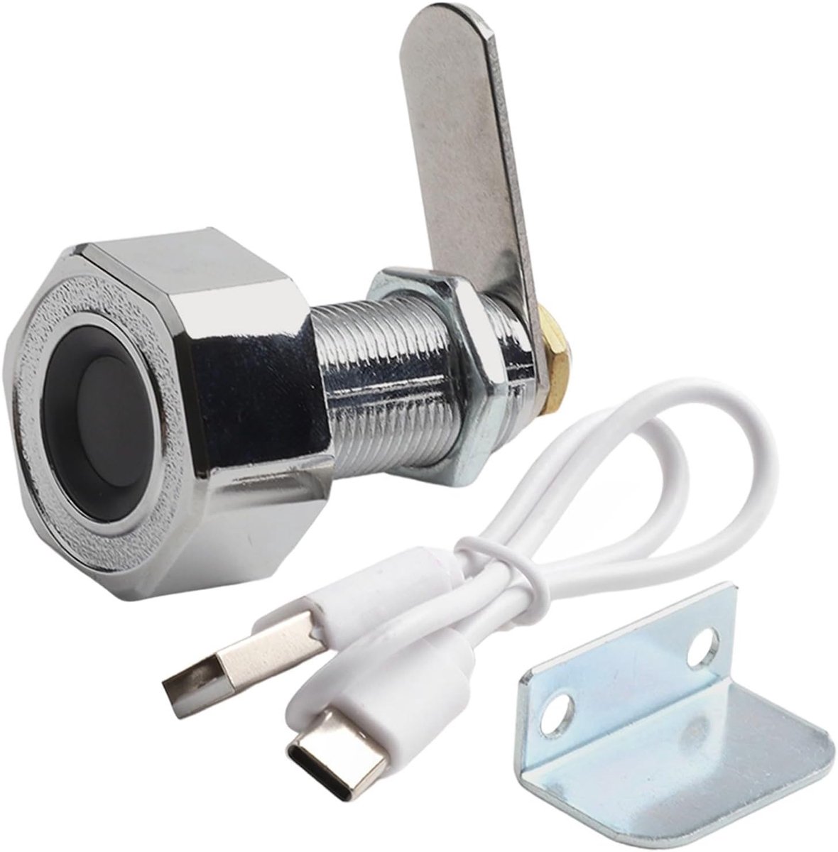 Vingerafdruk Slot - Slimme Sluiting - Meubel Beveiligen - 20 Vingerafdrukken - 30mm Kern - Zilver